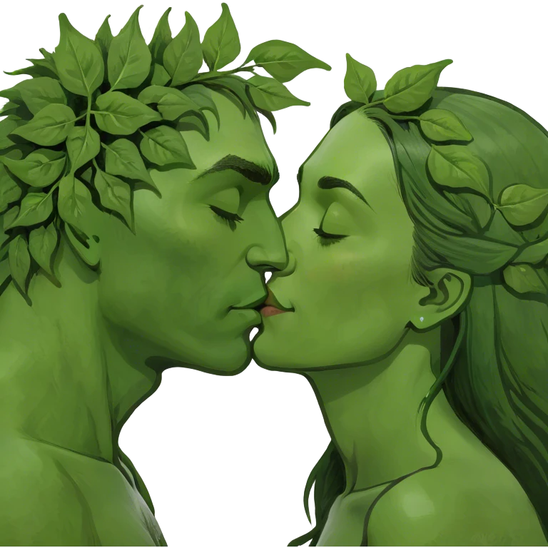 Man kissing woman’s forehead ￼ ￼ emoji