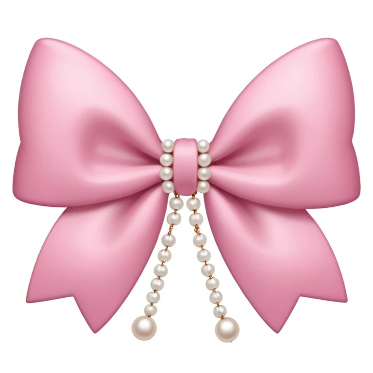 sakura bow with pearl strands emoji