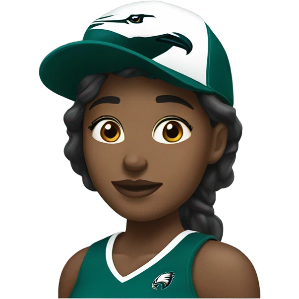 Black woman Eagles fan emoji
