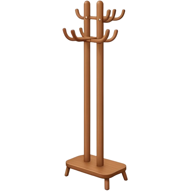minimalist coat rack with clean lines and rounded corners emoji