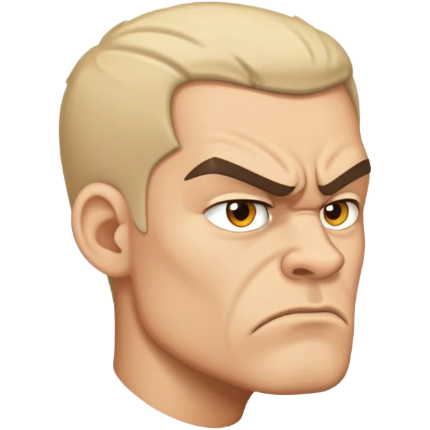 angry man in profile view emoji