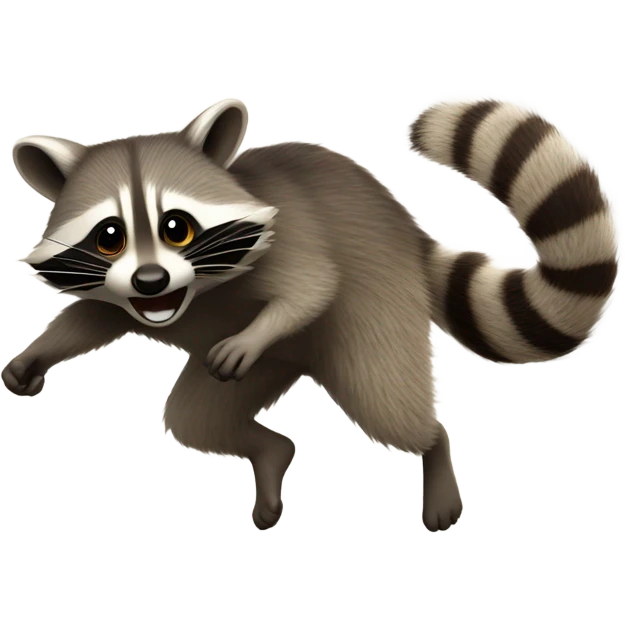 raccoon getting thrown through a wall emoji