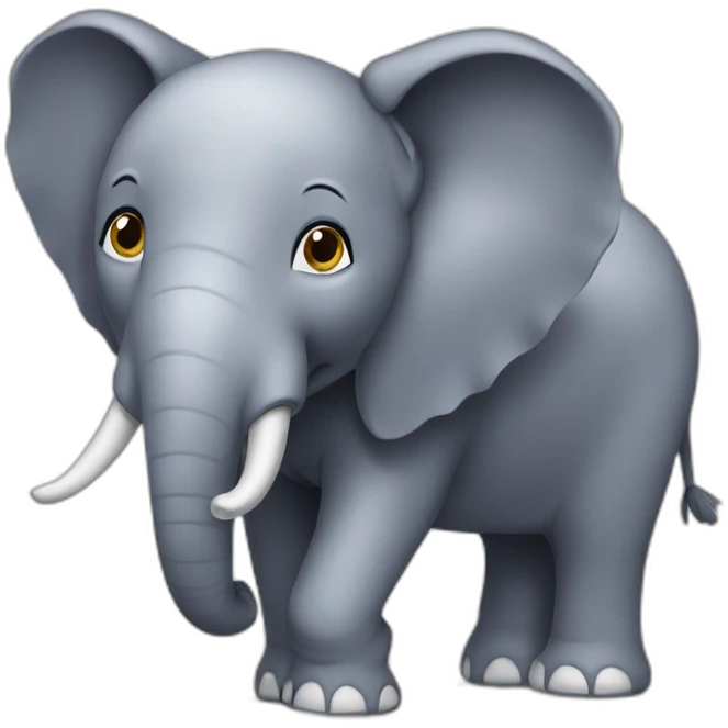 Chat sur éléphant emoji