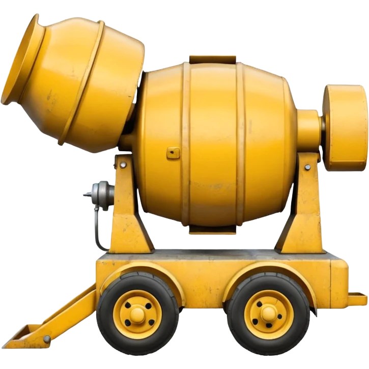 yellow cement mixer betoneira emoji
