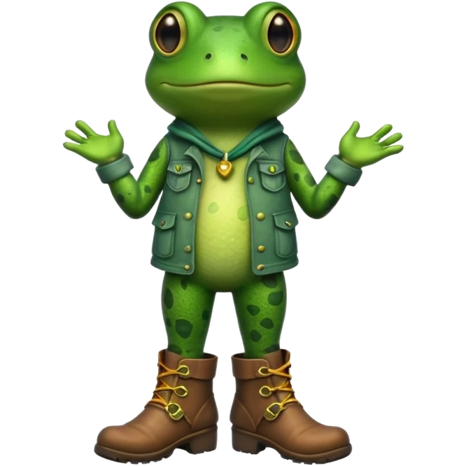 FROG WITH BOOTS emoji