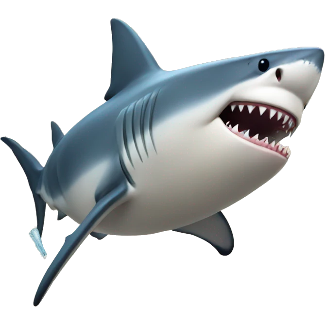 A shark eating  emoji