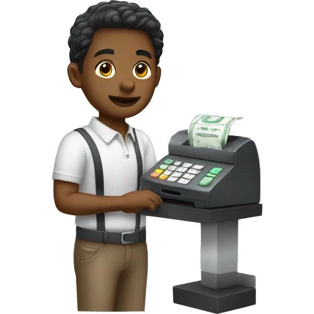 cashier with cash register emoji