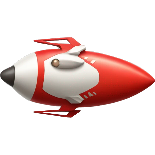 red spaceship with llama logo emoji