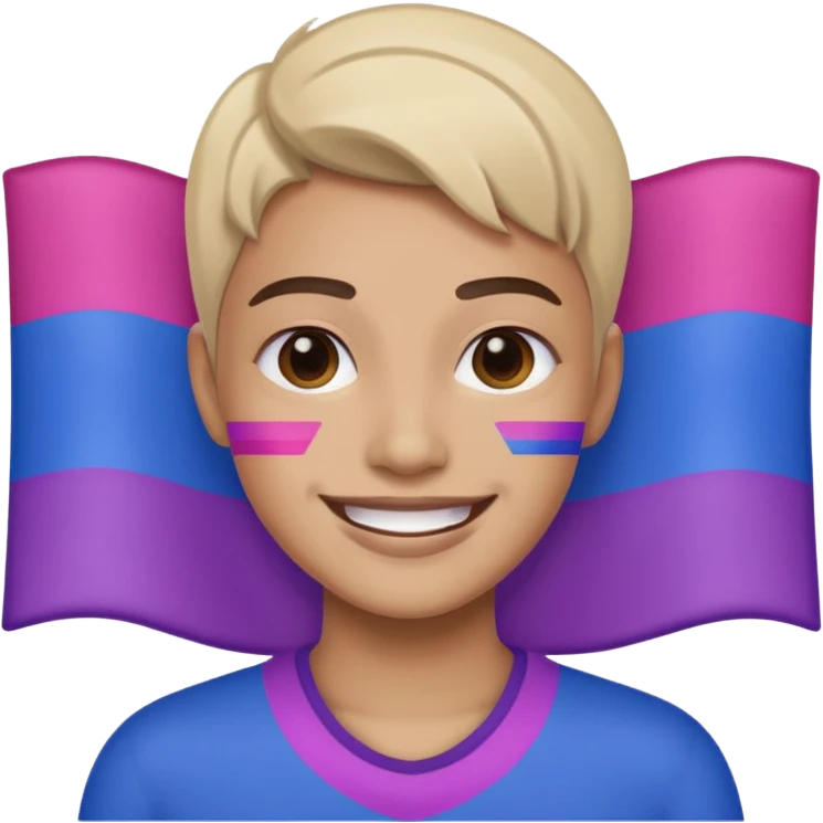 Bandera bisexual emoji