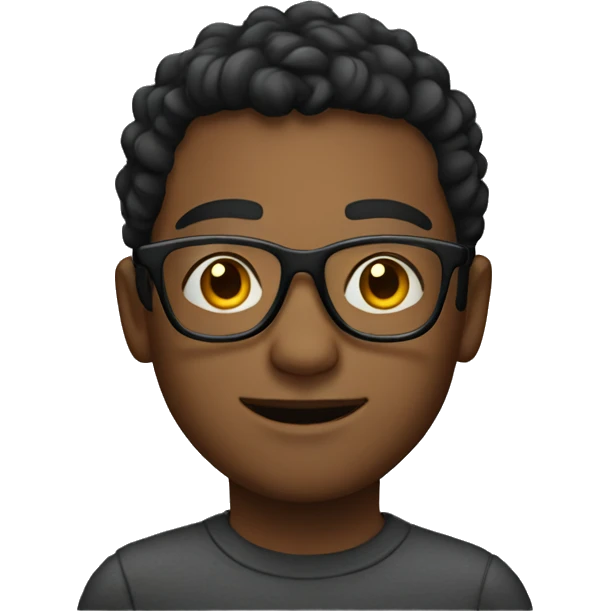 a young man with glasses emoji