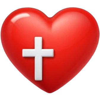 Red heart with cross emoji