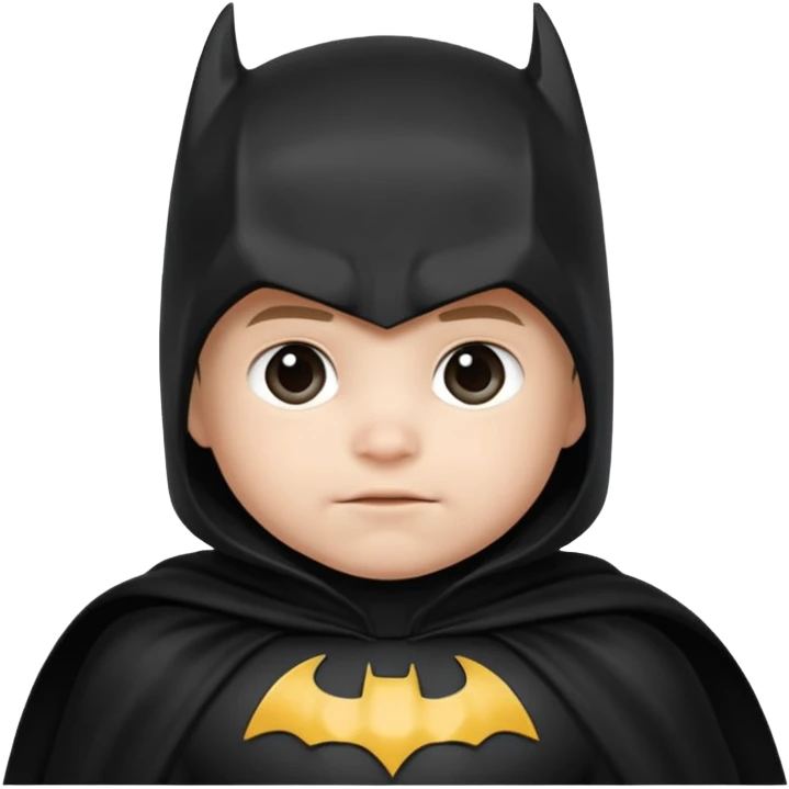 Toddler Batman in capes...Batman and NOT Superman  emoji