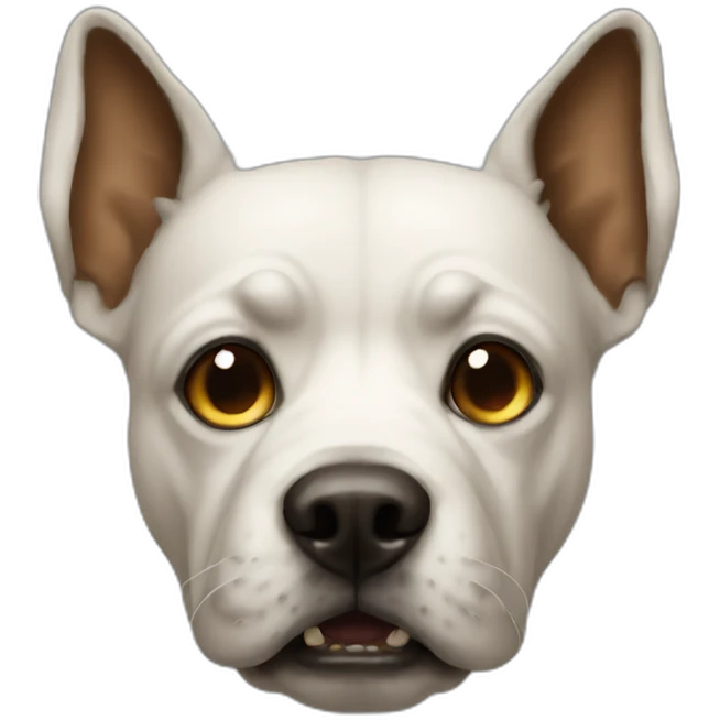 Grotesque dog emoji