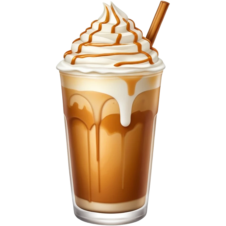 Iced caramel macchiato emoji