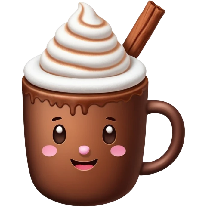 Christmas cacao with marshmallows emoji