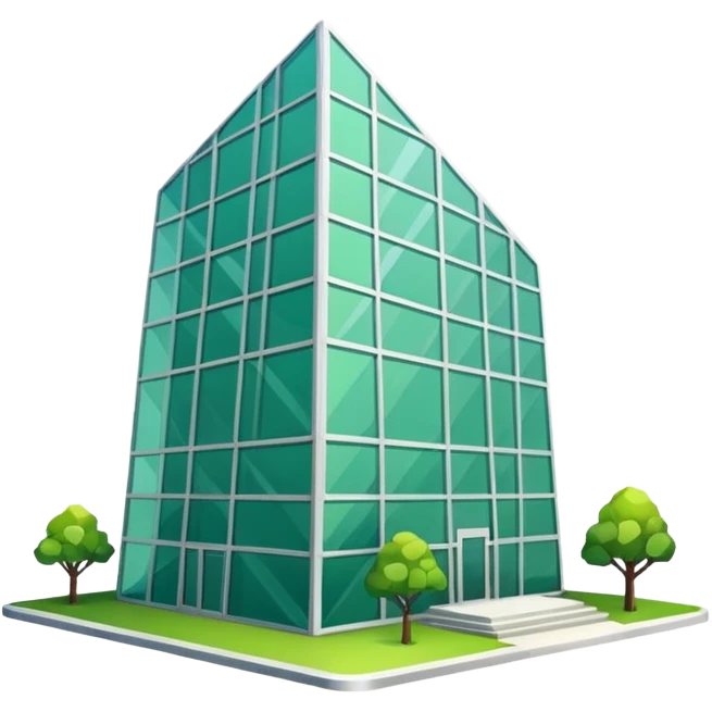 a green building emoji