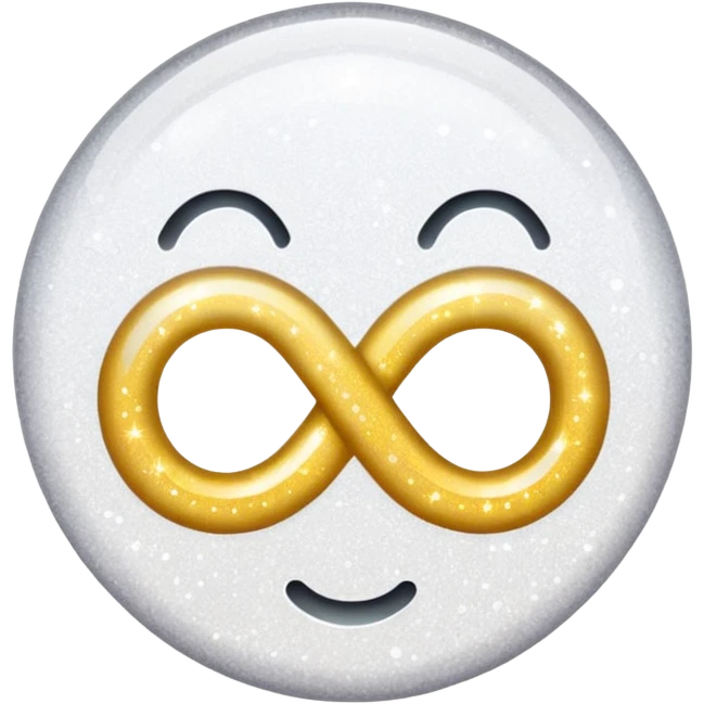 Glitter White Infinite emoji