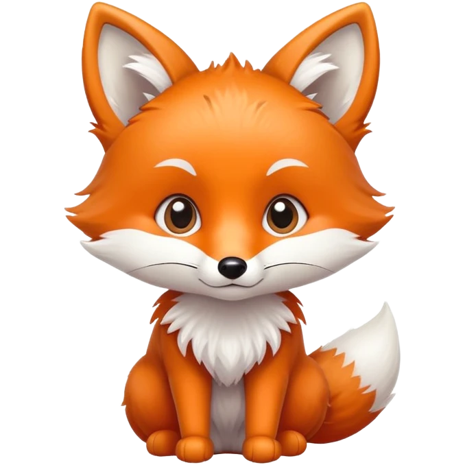 Cute baby fox emoji