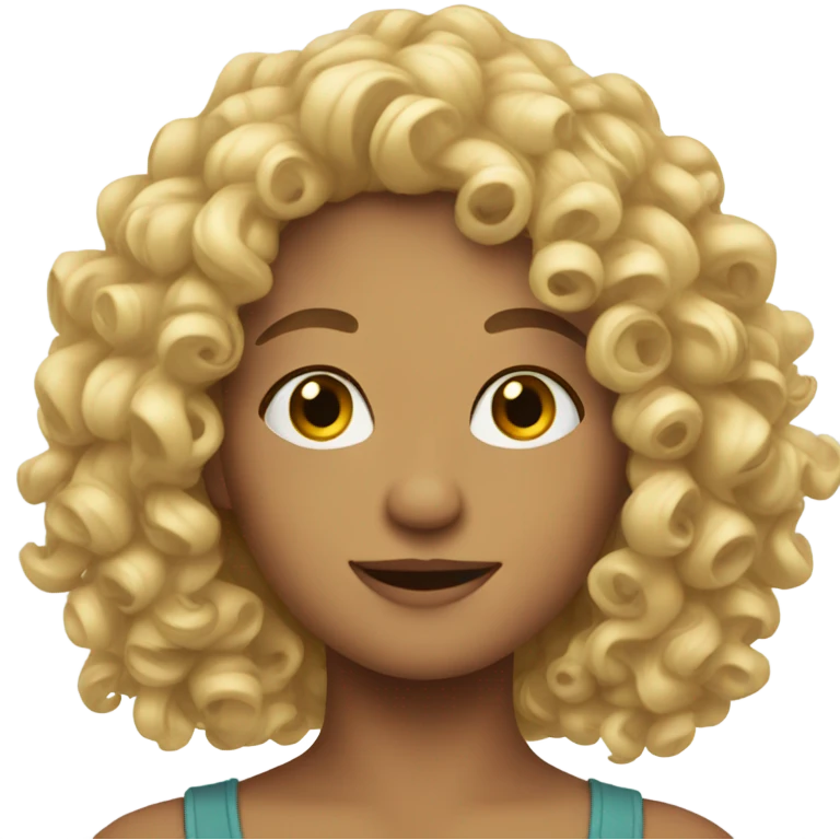 Curly blonde giro emoji