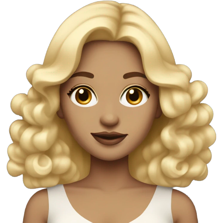 Blonde Girl with long hair in high society in New York  emoji