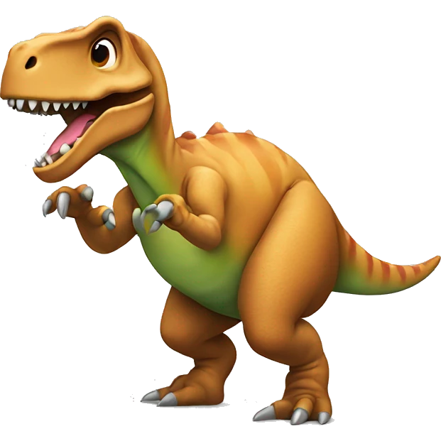 Dinosaur break dancing emoji