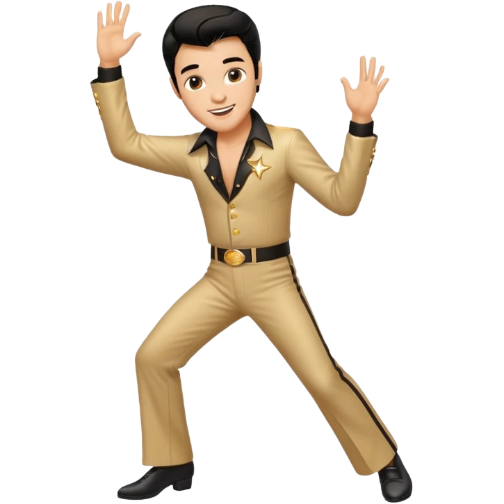 Young Elvis presley dancing emoji