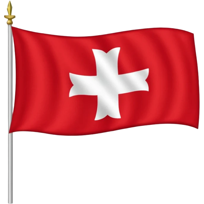 Drapeau haute savoie  croix blanche sur fond rouge emoji