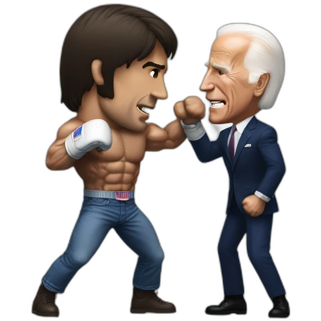 rocky balboa hitting joe biden in the face emoji