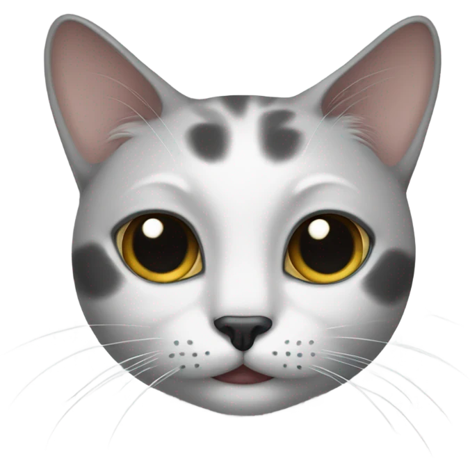 cat with black spot on 1 eye and ear emoji
