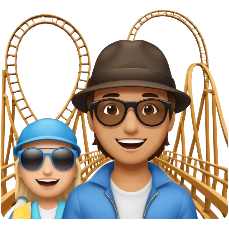 person-excitedly-going-to-an-amusement-park,-with-a-roller-coaster-or-ferris-wheel-in-the-background emoji