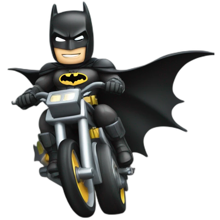 Batman speeding with batbike emoji