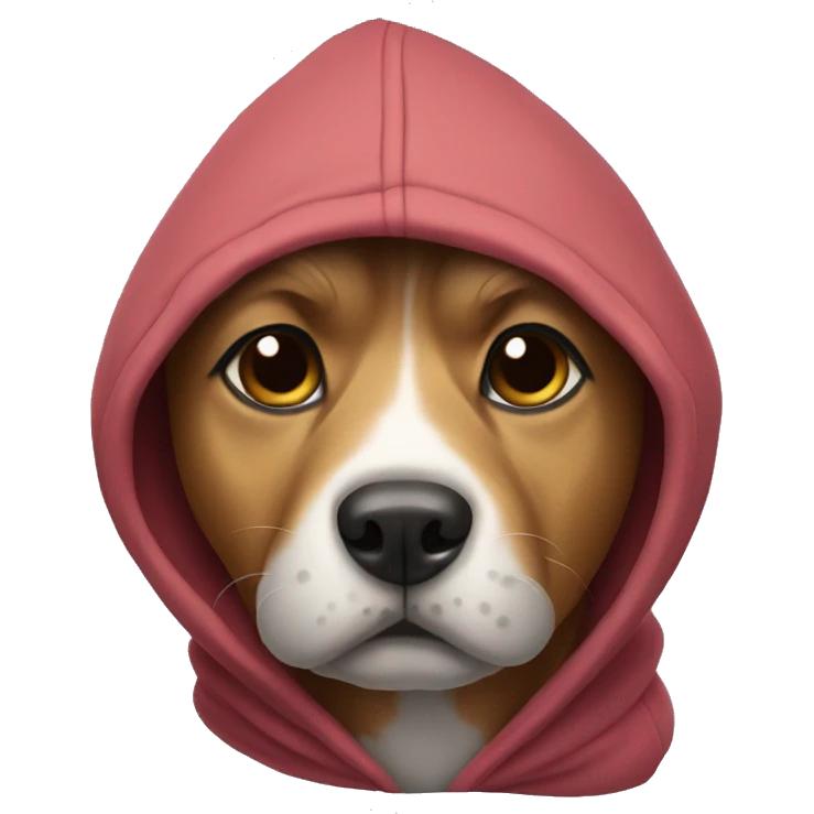 Dog wearing a hoodie emoji