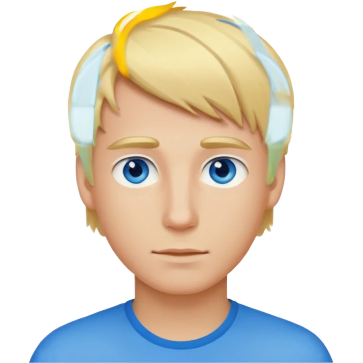 young man with blond hair emoji