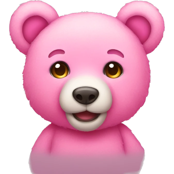 Pink teddy bear emoji
