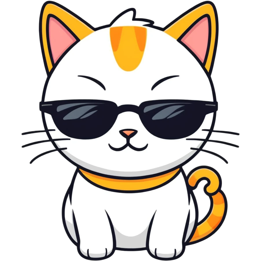 Cat with sunglasses emoji