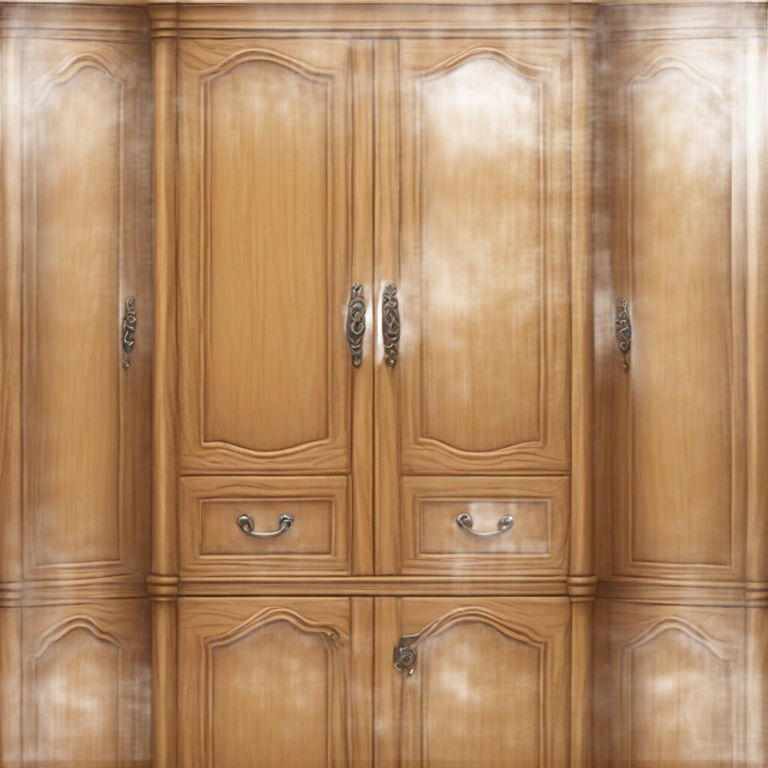 Closed wooden wardrobe emoji