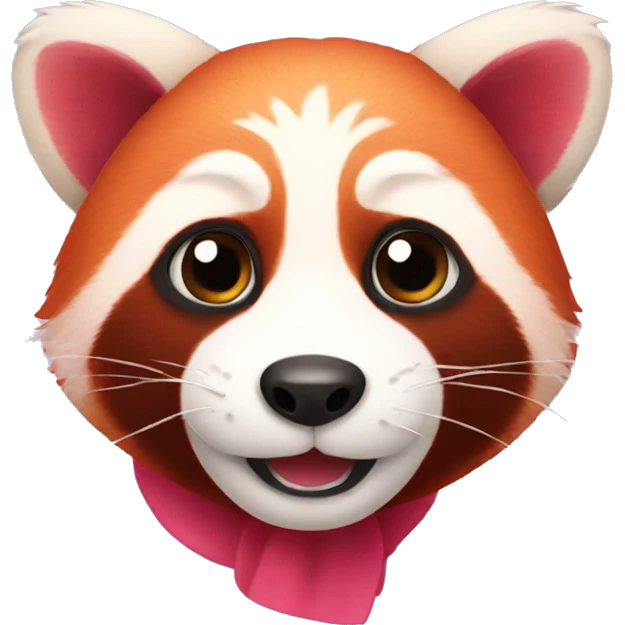 Pink red panda emoji