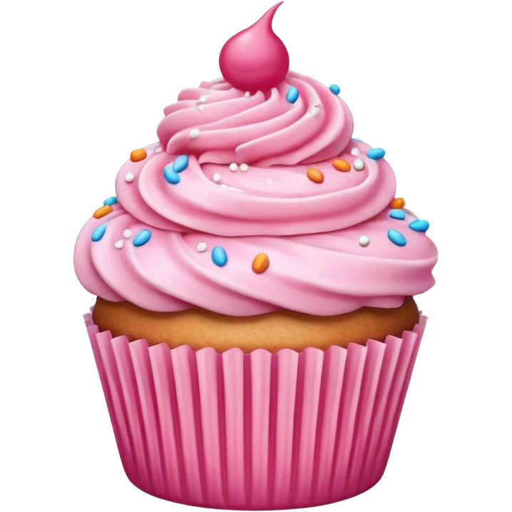 cupcake with pink icing emoji