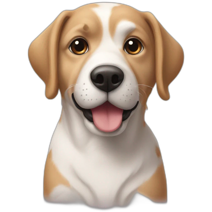 Chien sur un chat emoji