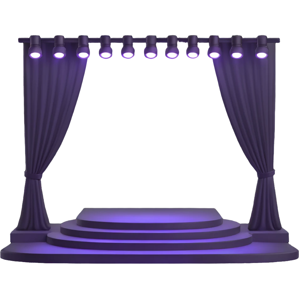 concert stage with lights emoji