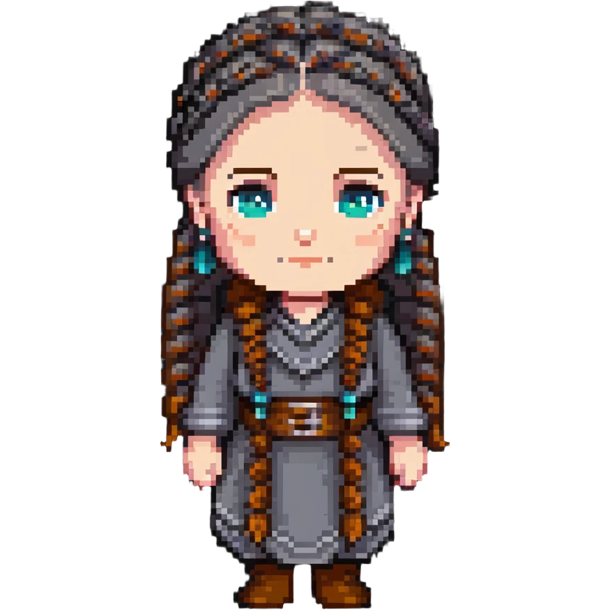 fantasy dwarf woman with braided beard emoji
