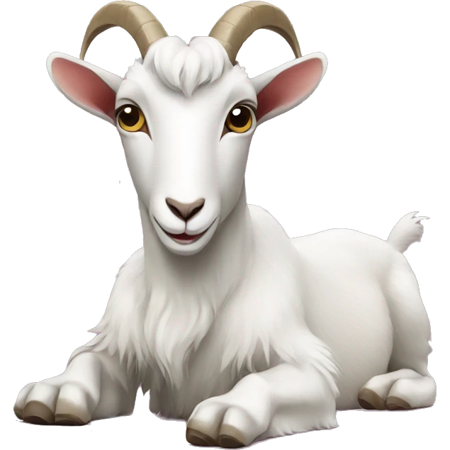 Goat in a meeting with laptop emoji