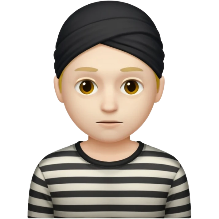 thief, with stripped shirt. emoji