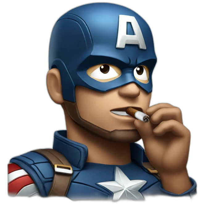 Captain america smoking cigar emoji