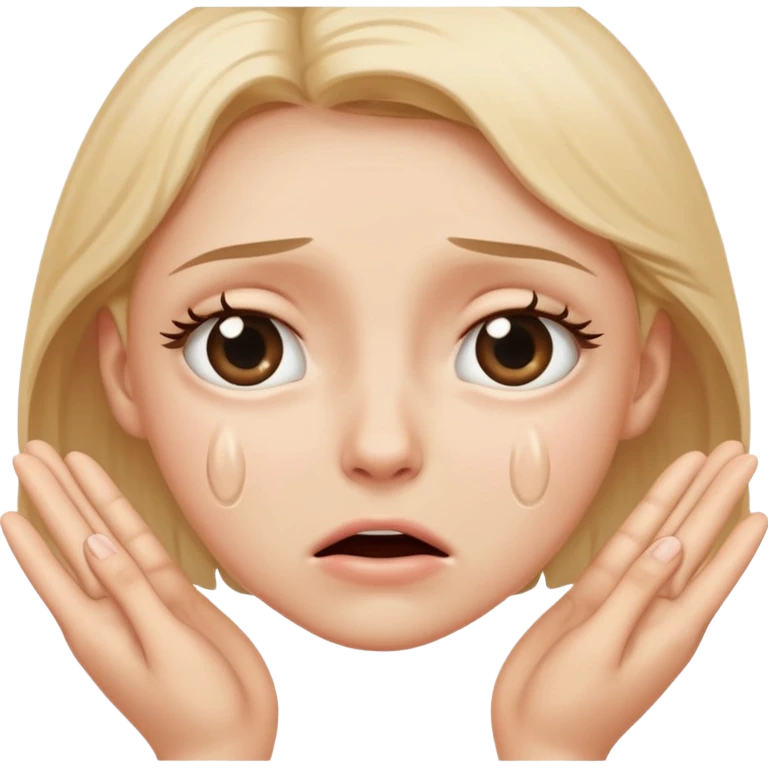 crying eyes looking up with two hands pointing at each other  emoji