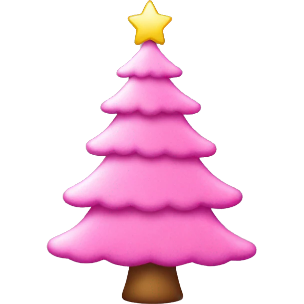 Pink Christmas tree  emoji