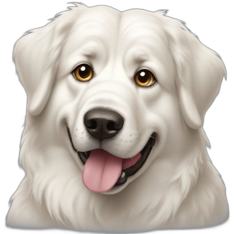 Pyrenees mountain dog White pirate emoji