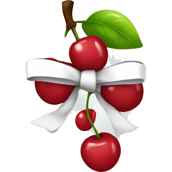 cherrys with bow  emoji