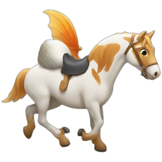 Poisson sur cheval emoji