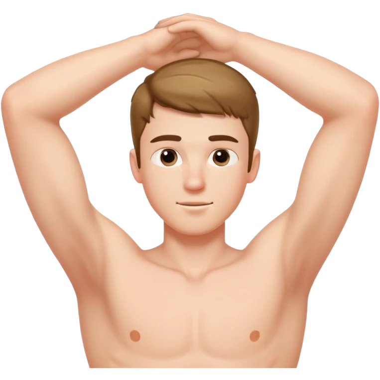 young white man's armpit, focus on armpit area emoji